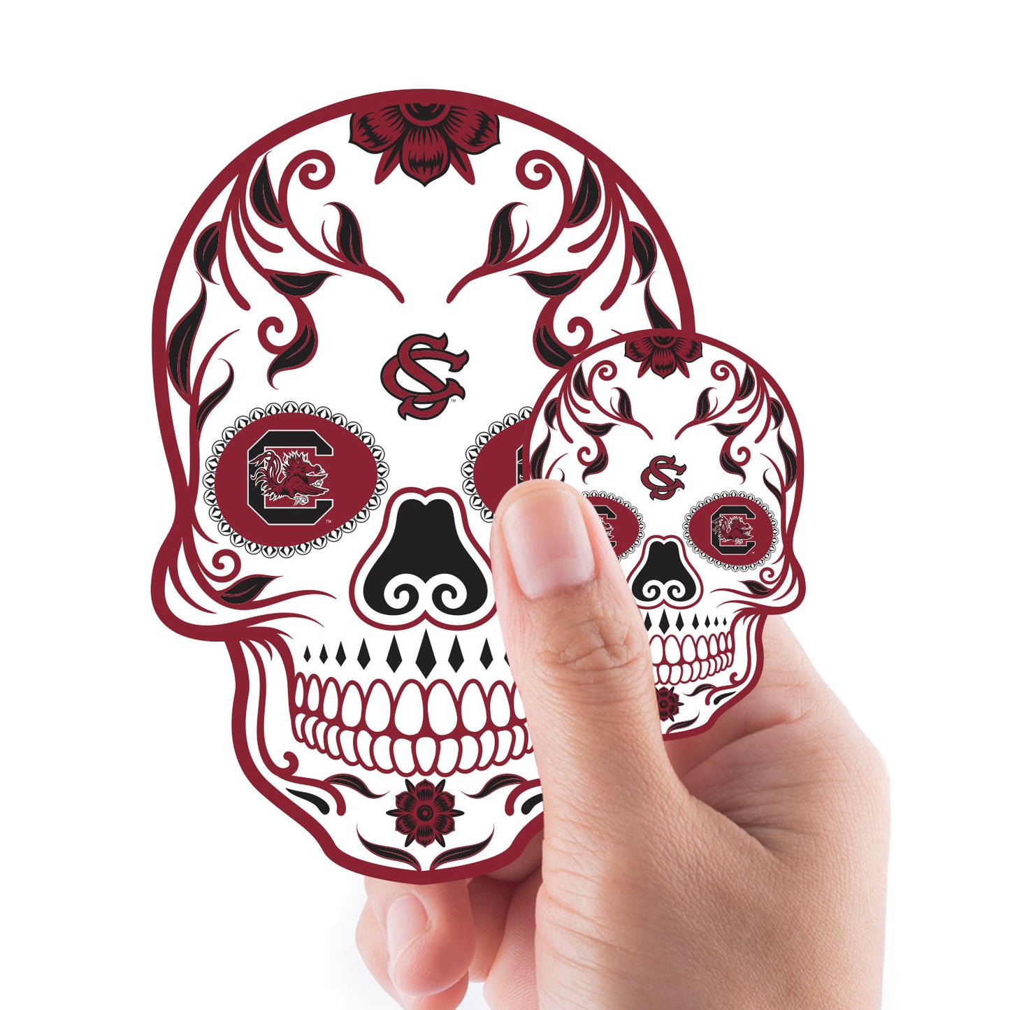 South Carolina Gamecocks:   Skull Minis        - Officially Licensed NCAA Removable     Adhesive Decal