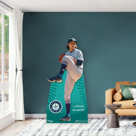 Seattle Mariners: Logan Gilbert Life-Size Foam Core Cutout - Officially Licensed MLB Stand Out