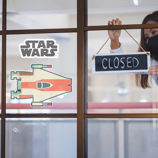 Star Wars: A-Wing Window Clings - Officially Licensed Disney Removable Window Static Decal