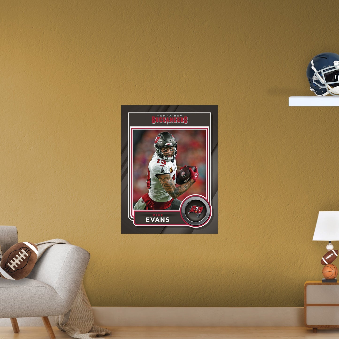 Tampa Bay Buccaneers: Mike Evans Poster - Officially Licensed NFL Removable Adhesive Decal