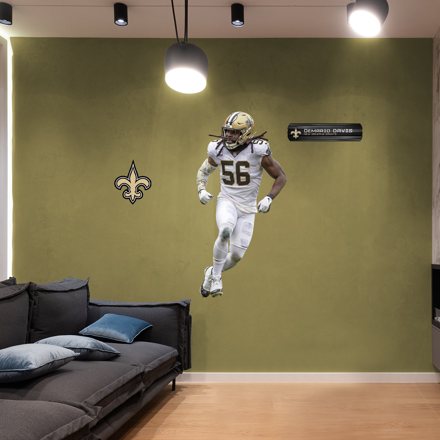 New Orleans Saints: Demario Davis         - Officially Licensed NFL Removable     Adhesive Decal