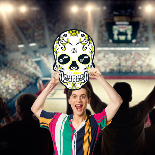 Utah Jazz:   Skull Logo   Foam Core Cutout  - Officially Licensed NBA    Big Head