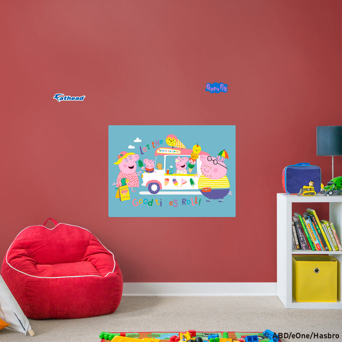 Peppa Pig: Peppa's Ice Cream Poster - Officially Licensed Hasbro Removable Adhesive Decal