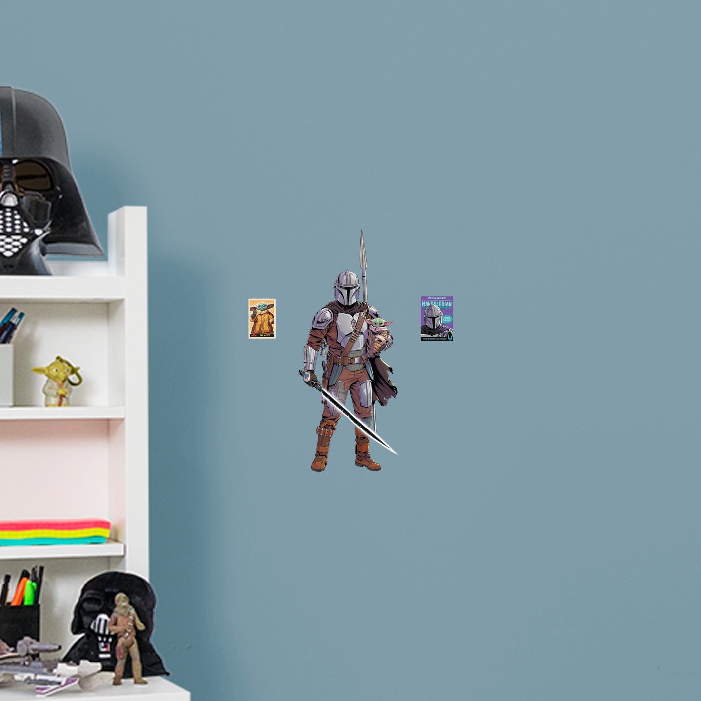 The Mandalorian: The Mandalorian & The Child Darksaber RealBig - Officially Licensed Star Wars Removable Adhesive Decal