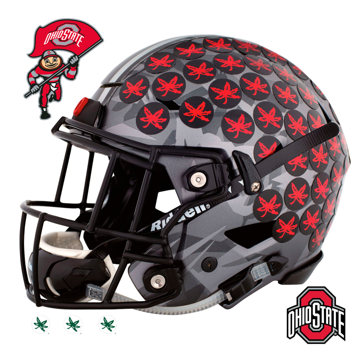 Ohio State Football Helmet Stickers Buckeye Leaf Sticker Osu