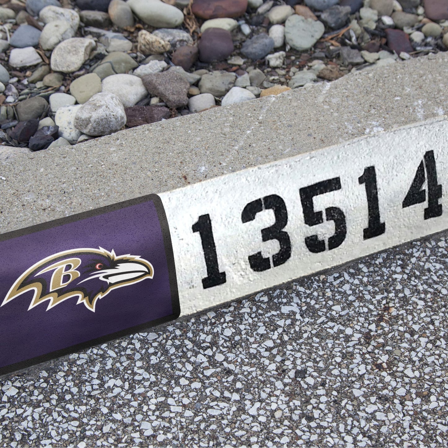 Baltimore Ravens:  Alumigraphic Address Block Logo        - Officially Licensed NFL    Outdoor Graphic