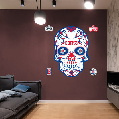 Los Angeles Clippers: Skull - Officially Licensed NBA Removable Adhesive Decal