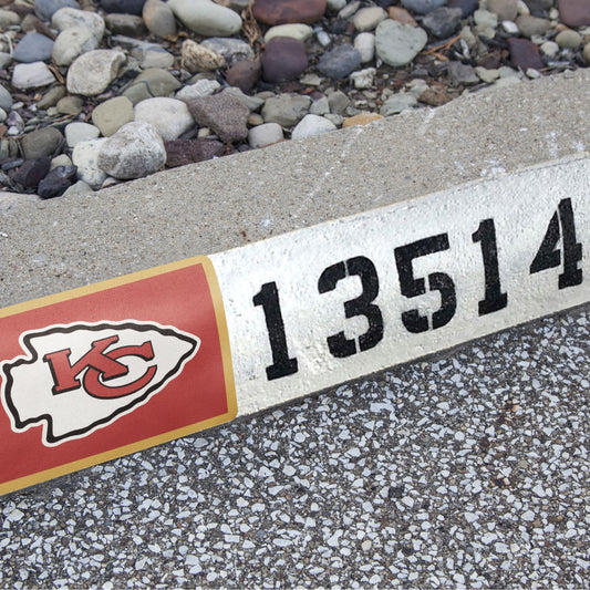 Kansas City Chiefs:  Alumigraphic Address Block Logo        - Officially Licensed NFL    Outdoor Graphic