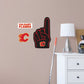 Calgary Flames:    Foam Finger        - Officially Licensed NHL Removable     Adhesive Decal