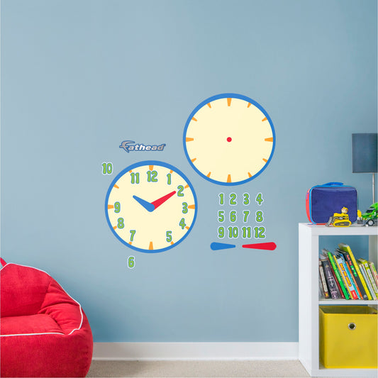 Learning Time Clock - Removable Dry Erase Vinyl Decal