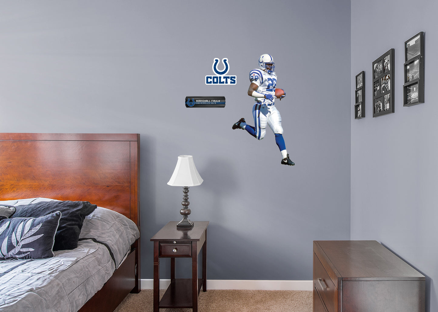 Indianapolis Colts: Marshall Faulk  Legend        - Officially Licensed NFL Removable     Adhesive Decal