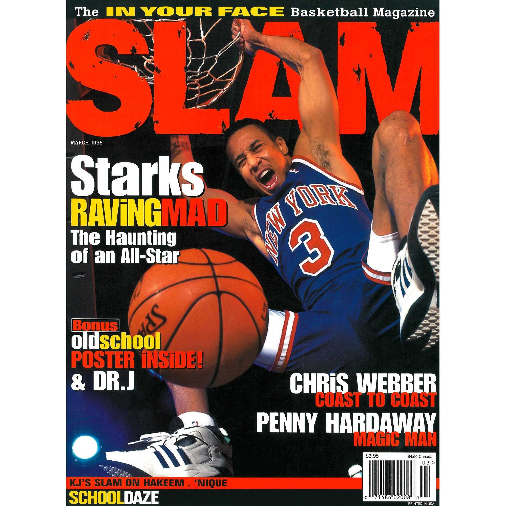 Slam Cover John Starks Raving Mad The Haunting Of An All Star Basketball  Tee Shirt