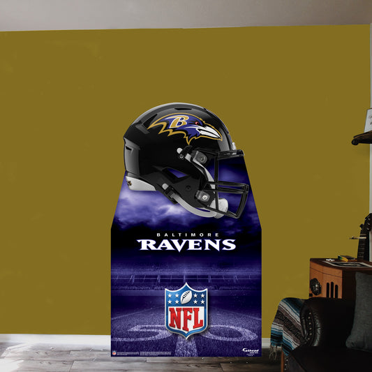 Baltimore Ravens:   Helmet  Life-Size   Foam Core Cutout  - Officially Licensed NFL    Stand Out