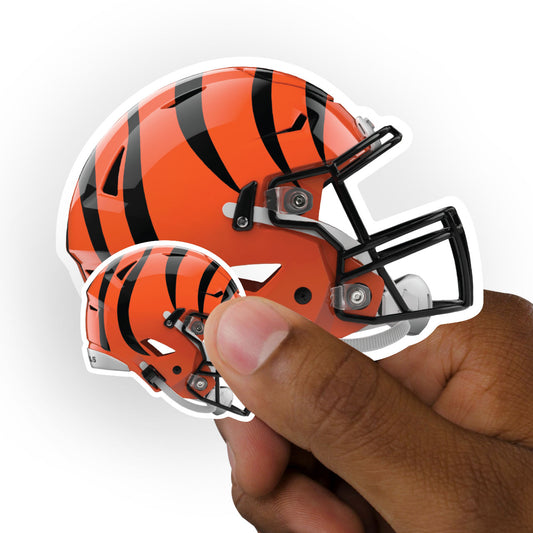 Cincinnati Bengals: Helmet Minis - Officially Licensed NFL Removable Adhesive Decal