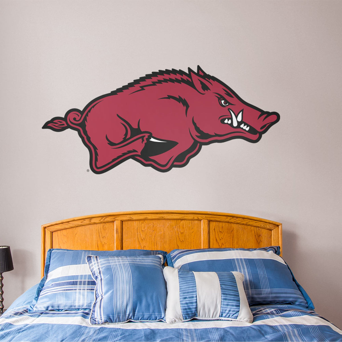 Arkansas Razorbacks Vinyl Decal - Front Face Hog Design, Officially Licensed, Multiple Sizes (12" Shown) - View #4