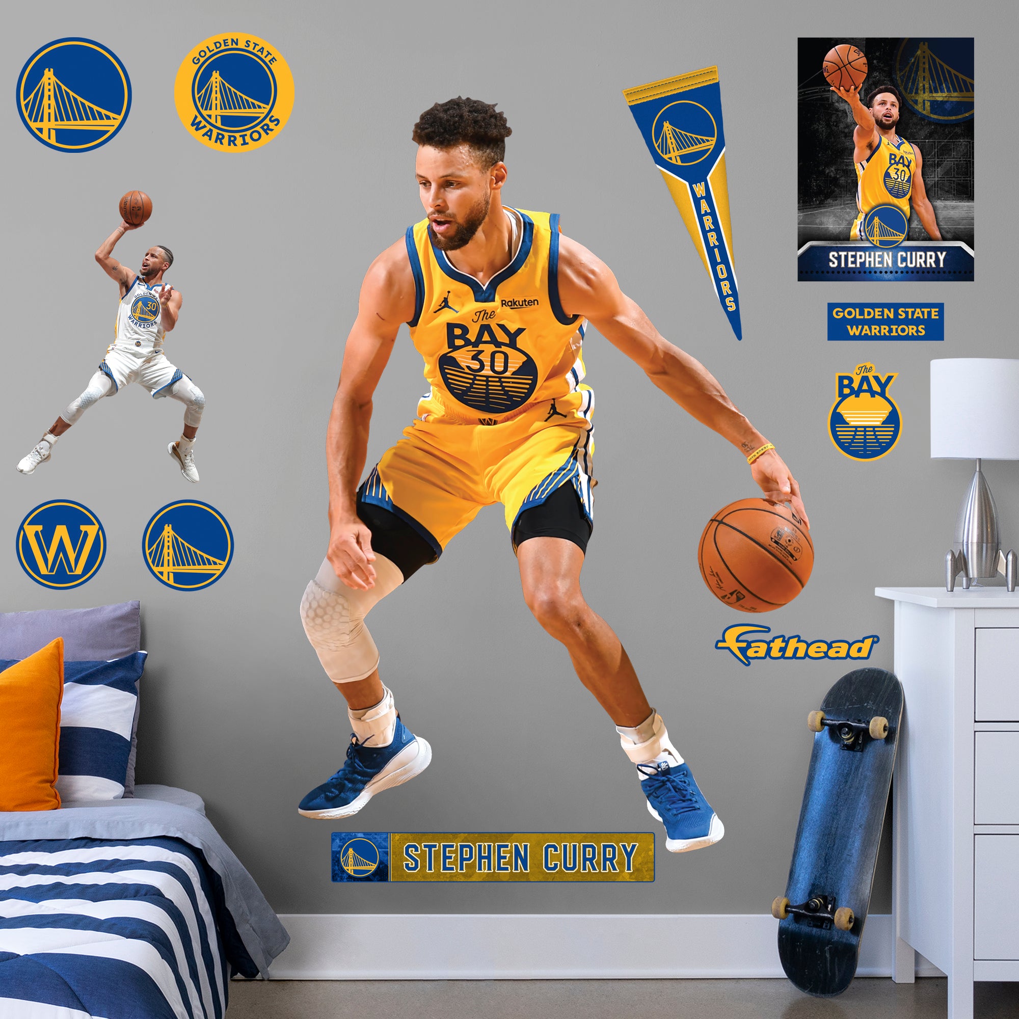 Steph Curry Night Night Bundle Pack - Officially Licensed NBA Fatheads