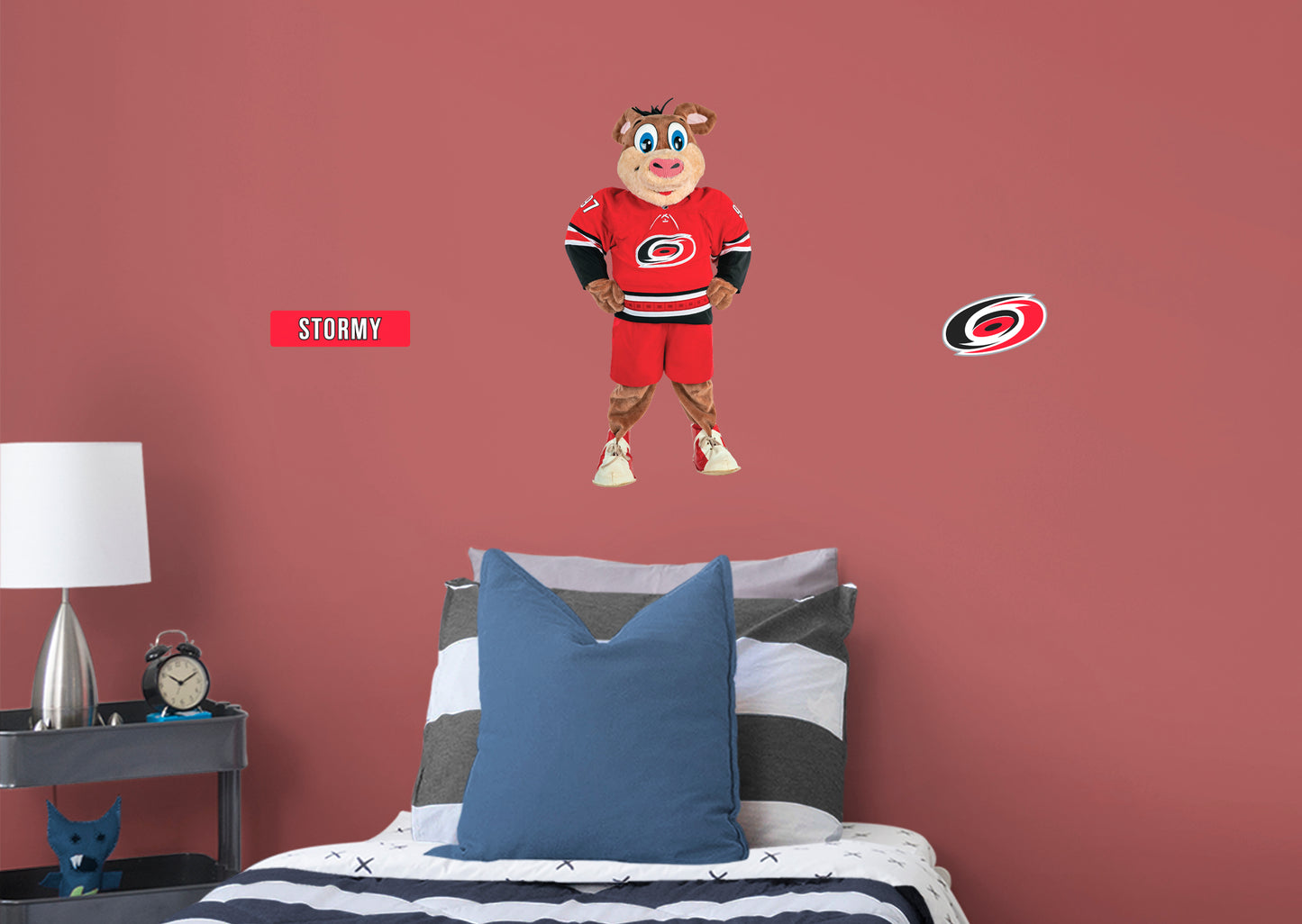 Carolina Hurricanes: Stormy  Mascot        - Officially Licensed NHL Removable Wall   Adhesive Decal