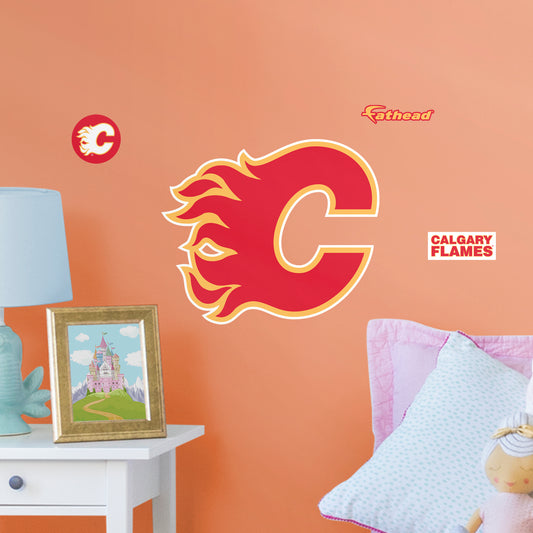 Calgary Flames  POD Teammate Logo  - Officially Licensed NHL Removable Wall Decal