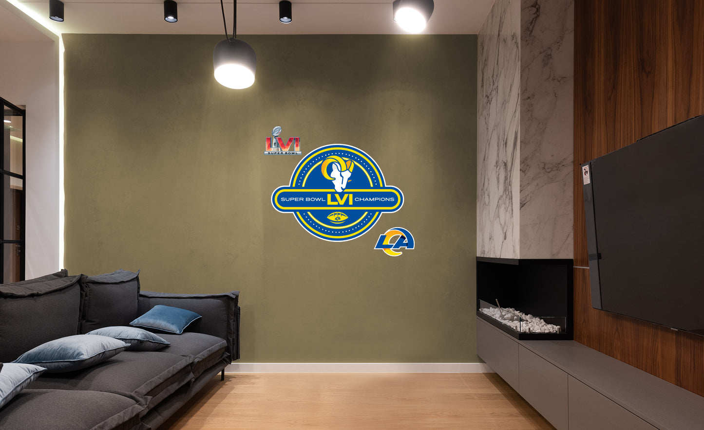 Los Angeles Rams: Super Bowl LVI Champions Logo - Officially Licensed NFL Removable Adhesive Decal