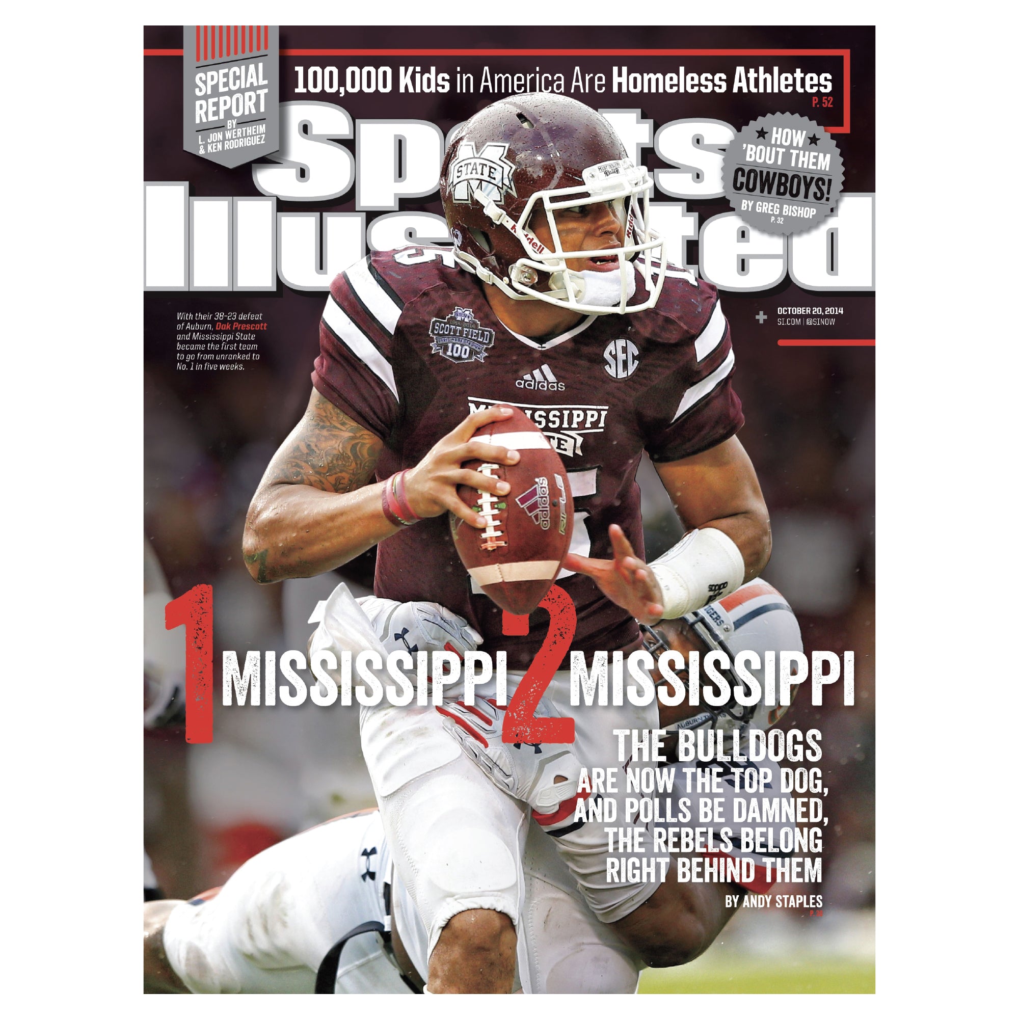 : Dak Prescott Autographed F/S Mississippi State Chrome