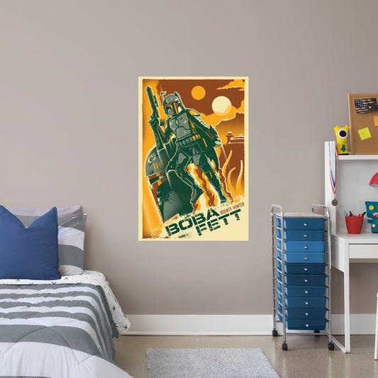 Boba Fett Bounty Hunter Mural        - Officially Licensed Star Wars Removable Wall   Adhesive Decal