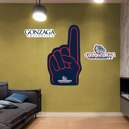 Gonzaga Bulldogs:    Foam Finger        - Officially Licensed NCAA Removable     Adhesive Decal