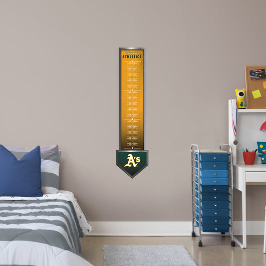 Oakland Athletics: Growth Chart  - Officially Licensed MLB Removable Wall Graphic