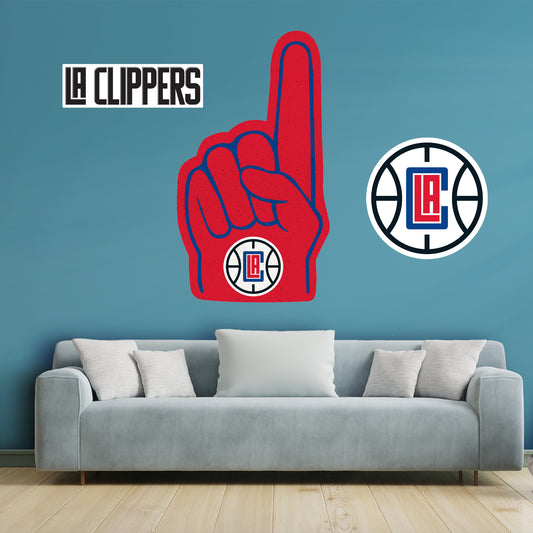 Los Angeles Clippers: Foam Finger - Officially Licensed NBA Removable Adhesive Decal