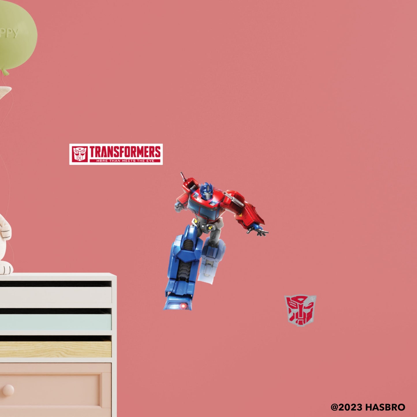 Transformers: Optimus Prime RealBig - Officially Licensed Hasbro Removable Adhesive Decal