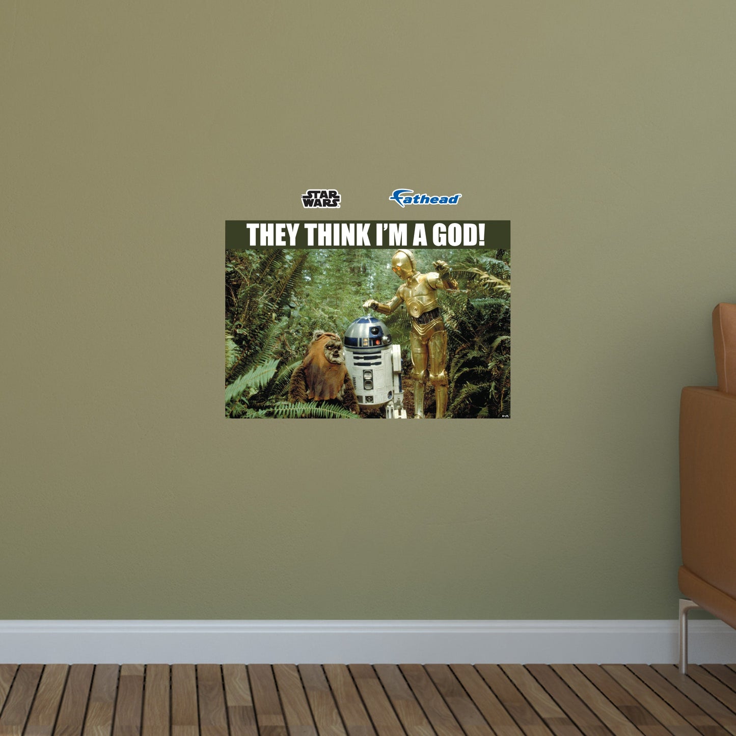 They Think I'm A God meme Poster        - Officially Licensed Star Wars Removable     Adhesive Decal