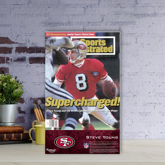 San Francisco 49ers: Steve Young January 1995 Sports Illustrated Cover Mini Cardstock Cutout - Officially Licensed NFL Stand Out
