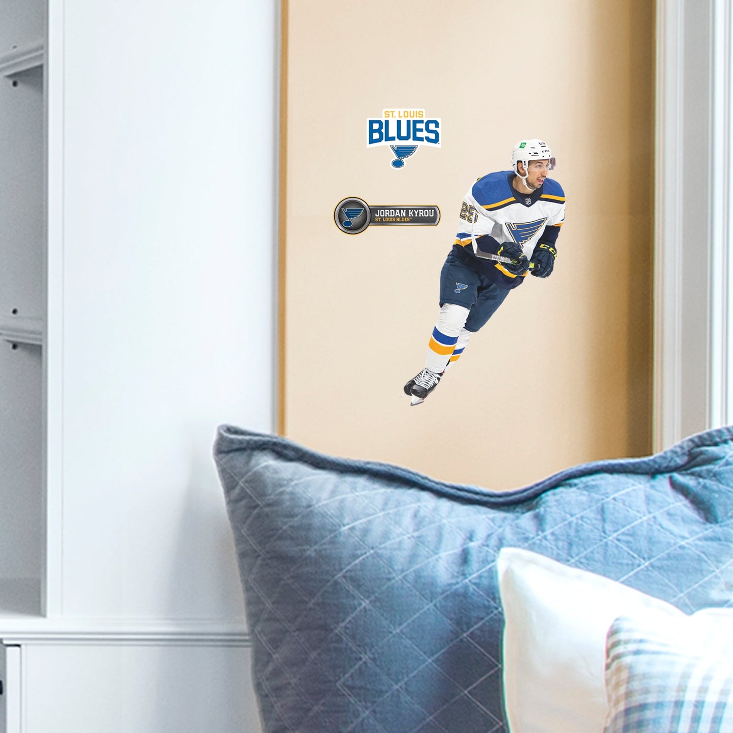 St. Louis Blues: Jordan Kyrou - Officially Licensed NHL Removable Adhesive Decal