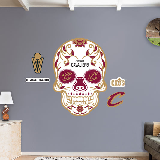 Cleveland Cavaliers: Skull Logo - Officially Licensed NBA Removable Adhesive Decal
