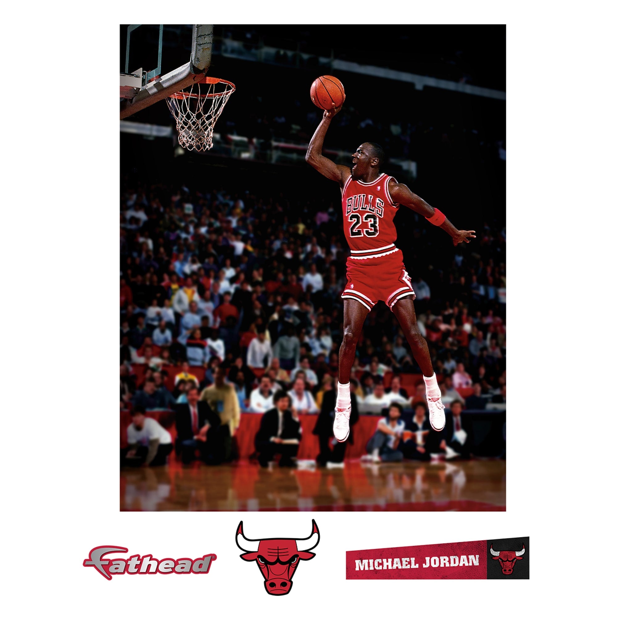 Fathead Michael Jordan Chicago Bulls Junior Peel and Stick Layup