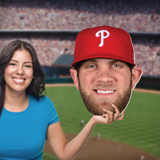 Philadelphia Phillies: Bryce Harper    Foam Core Cutout  - Officially Licensed MLB    Big Head