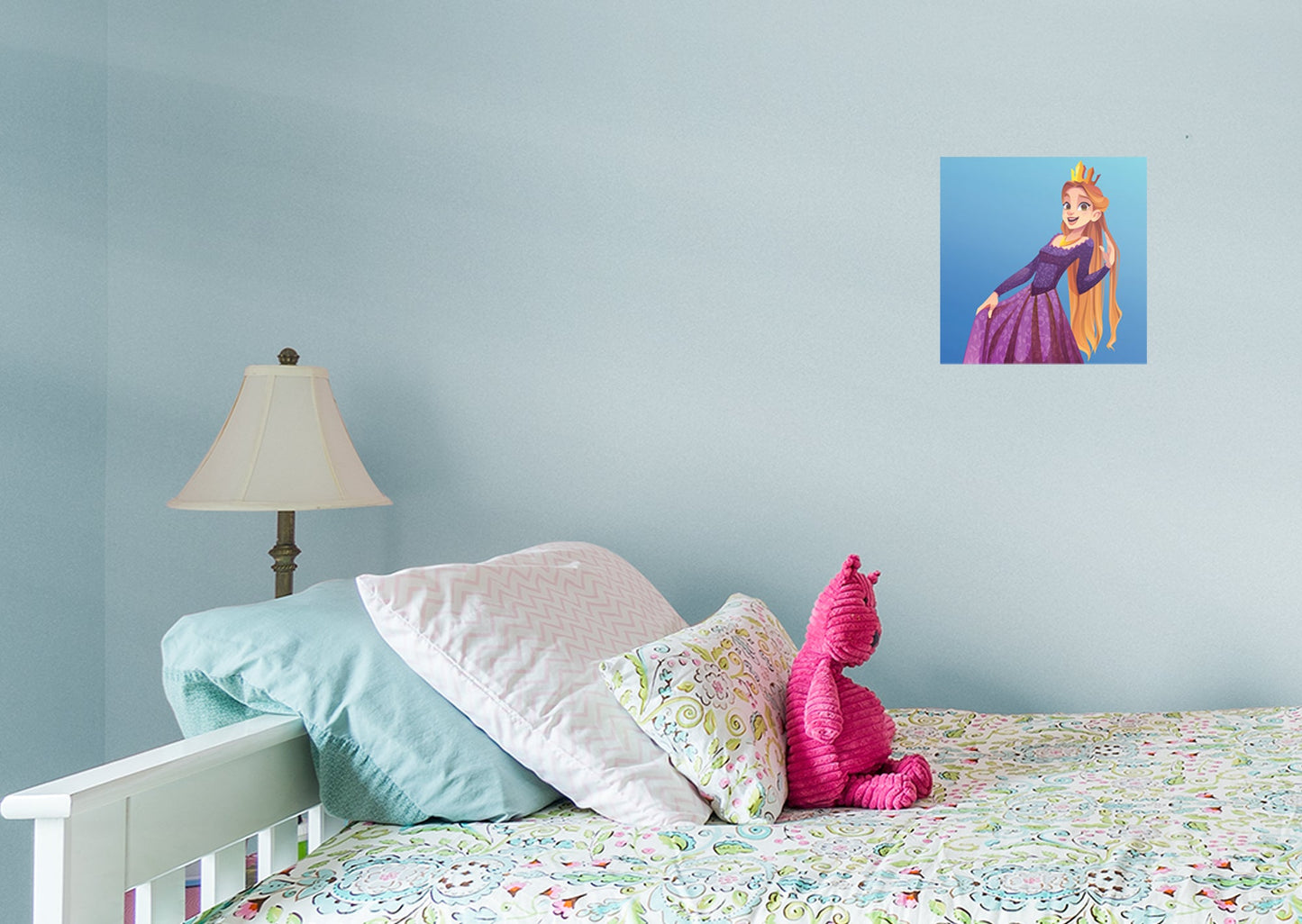 Nursery Princess:  Violet Dress Mural        -   Removable Wall   Adhesive Decal