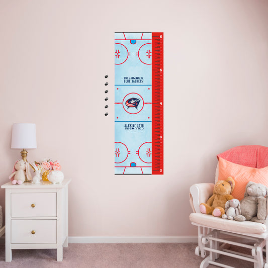 Columbus Blue Jackets: Rink Growth Chart - Officially Licensed NHL Removable Wall Graphic
