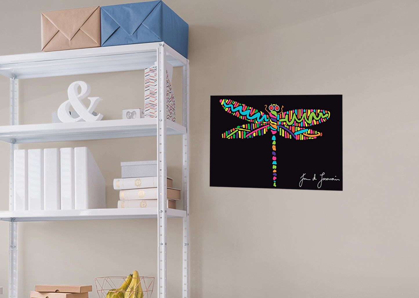 Dream Big Art:  Dragon Fly Mural        - Officially Licensed Juan de Lascurain Removable Wall   Adhesive Decal