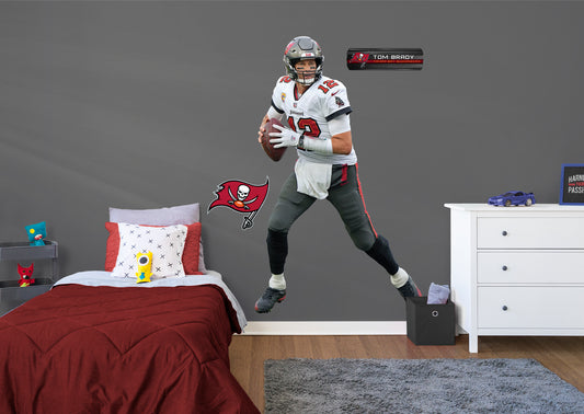 Tampa Bay Buccaneers: Tom Brady TB12 - Officially Licensed NFL Removable Adhesive Decal