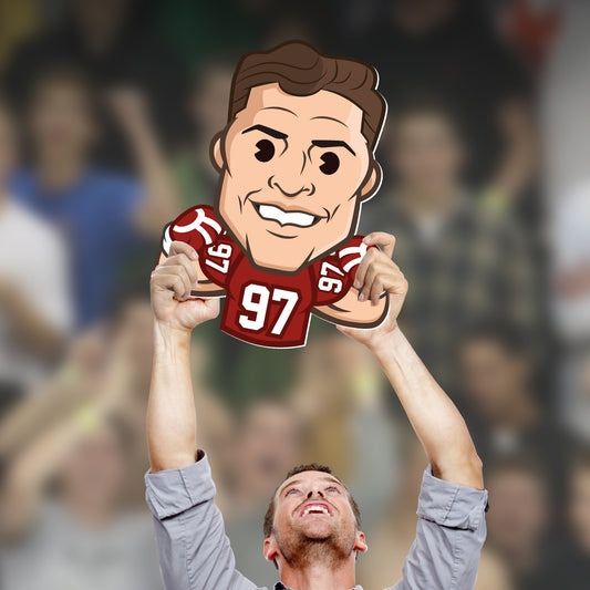 San Francisco 49ers: Nick Bosa  Emoji   Foam Core Cutout  - Officially Licensed NFL    Big Head