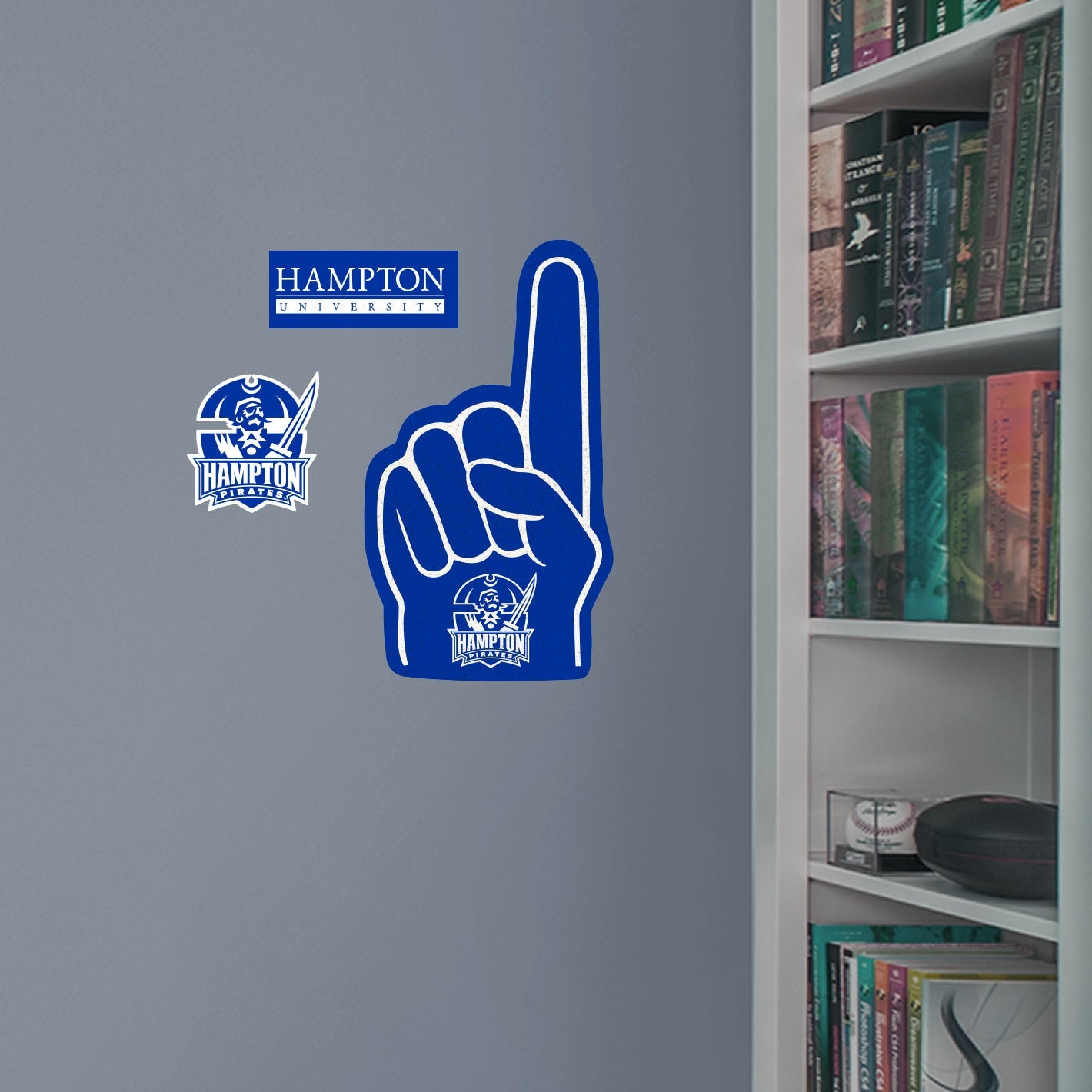 Hampton Pirates: Foam Finger - Officially Licensed NCAA Removable Adhesive Decal