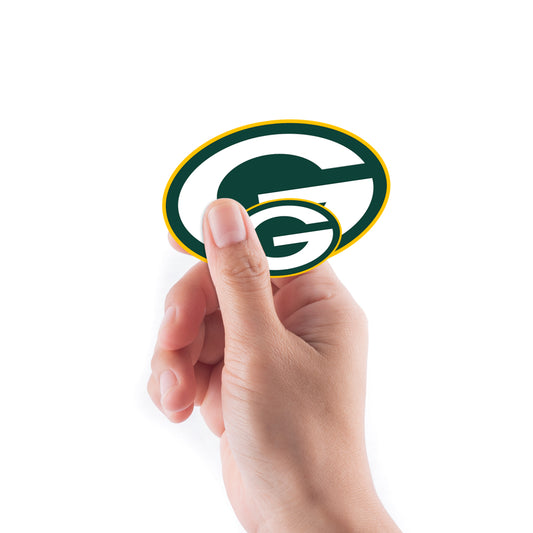 Sheet of 5 -Green Bay Packers:   Logo Minis        - Officially Licensed NFL Removable Wall   Adhesive Decal