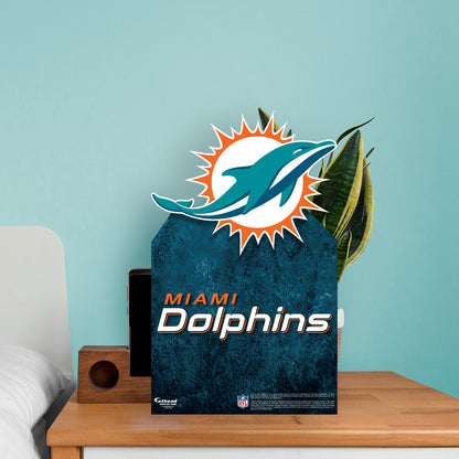 Miami Dolphins:   Logo  Mini   Cardstock Cutout  - Officially Licensed NFL    Stand Out