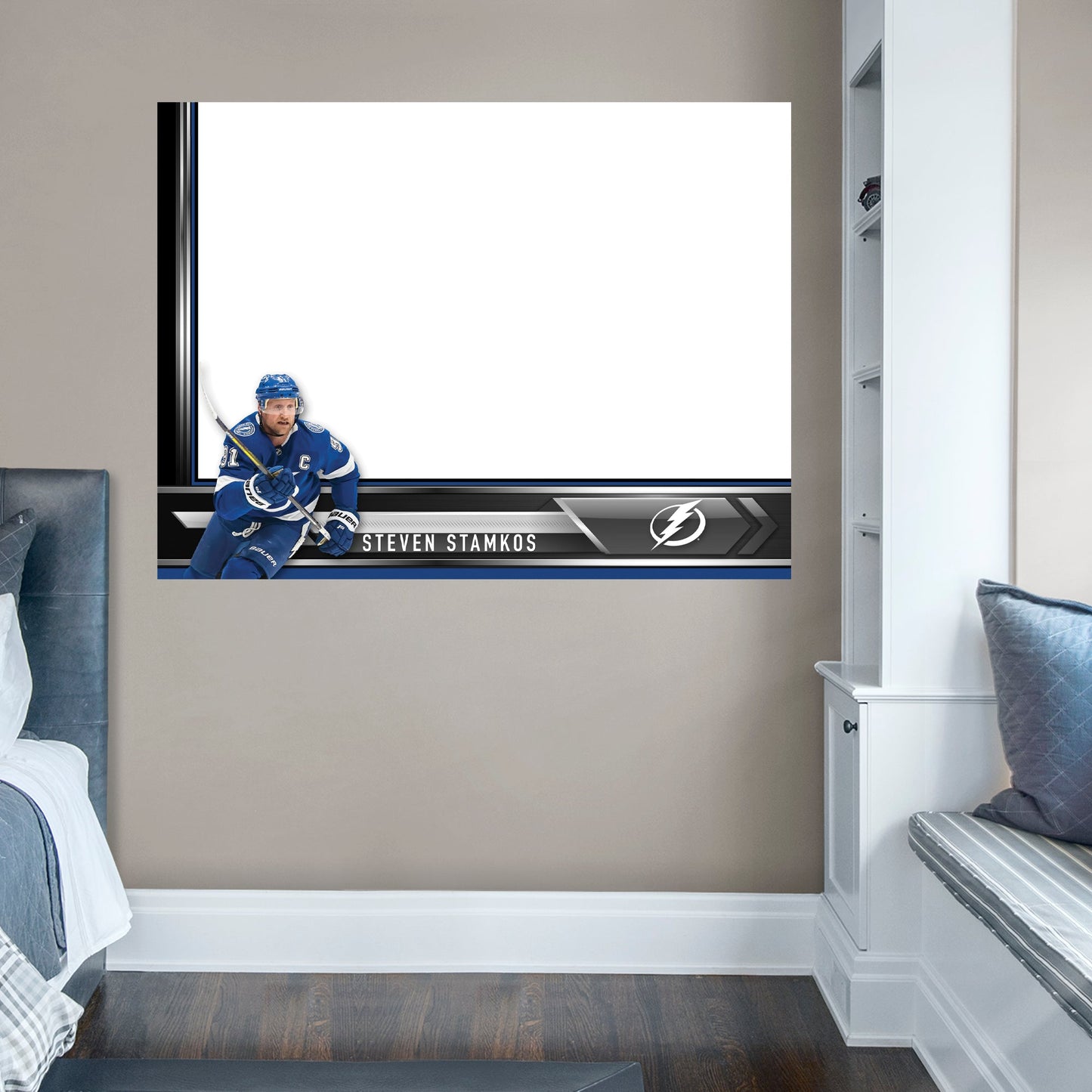 Tampa Bay Lightning: Steven Stamkos Dry Erase Whiteboard - Officially Licensed NHL Removable Adhesive Decal