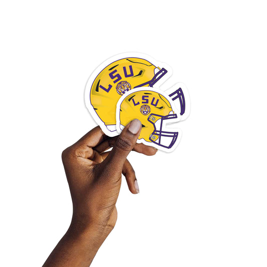 LSU Tigers:   Helmet Art Minis        - Officially Licensed NCAA Removable     Adhesive Decal
