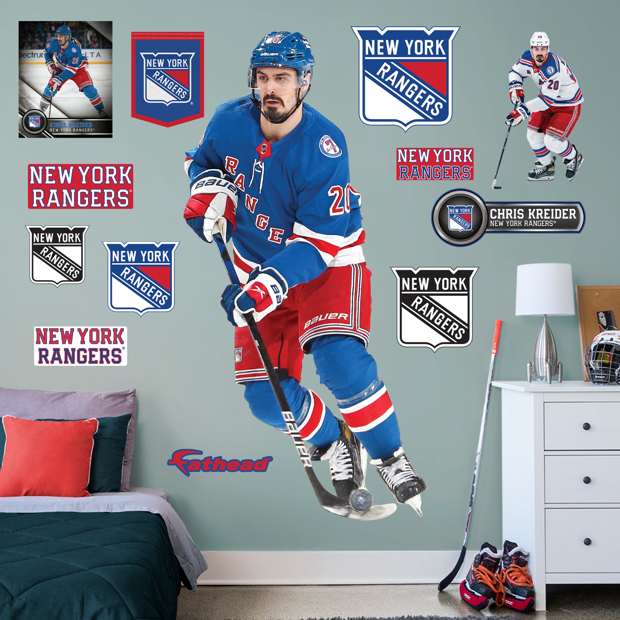Chris Kreider 20 New York Rangers ice hockey player poster shirt