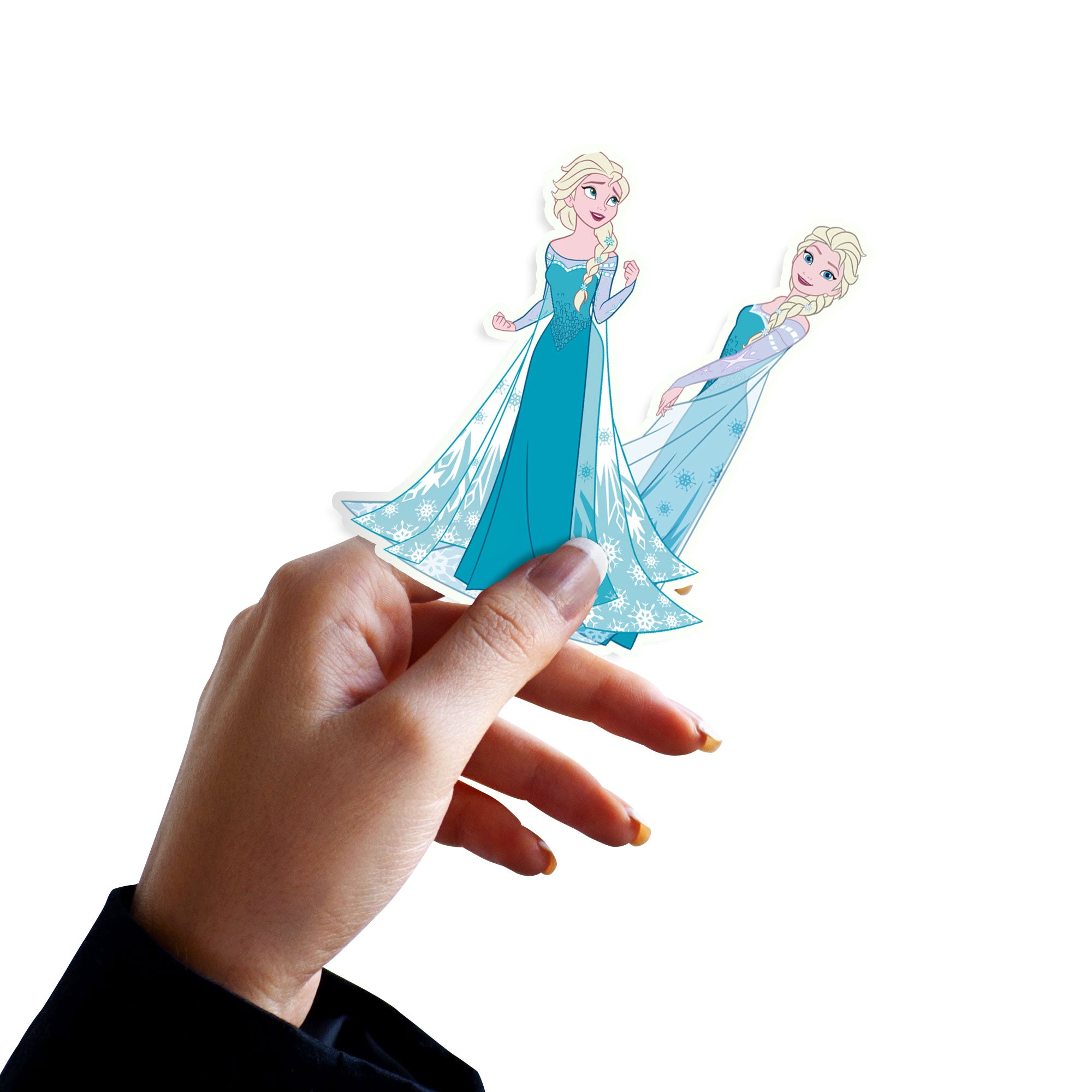 Sheet of 4 -Frozen: Elsa Minis - Officially Licensed Disney Removable Wall Adhesive Decal - Fathead | 12W x 17H | Premium Wall Decals, Big Heads 