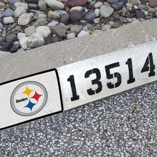 Pittsburgh Steelers:  Alumigraphic Address Block Logo        - Officially Licensed NFL    Outdoor Graphic