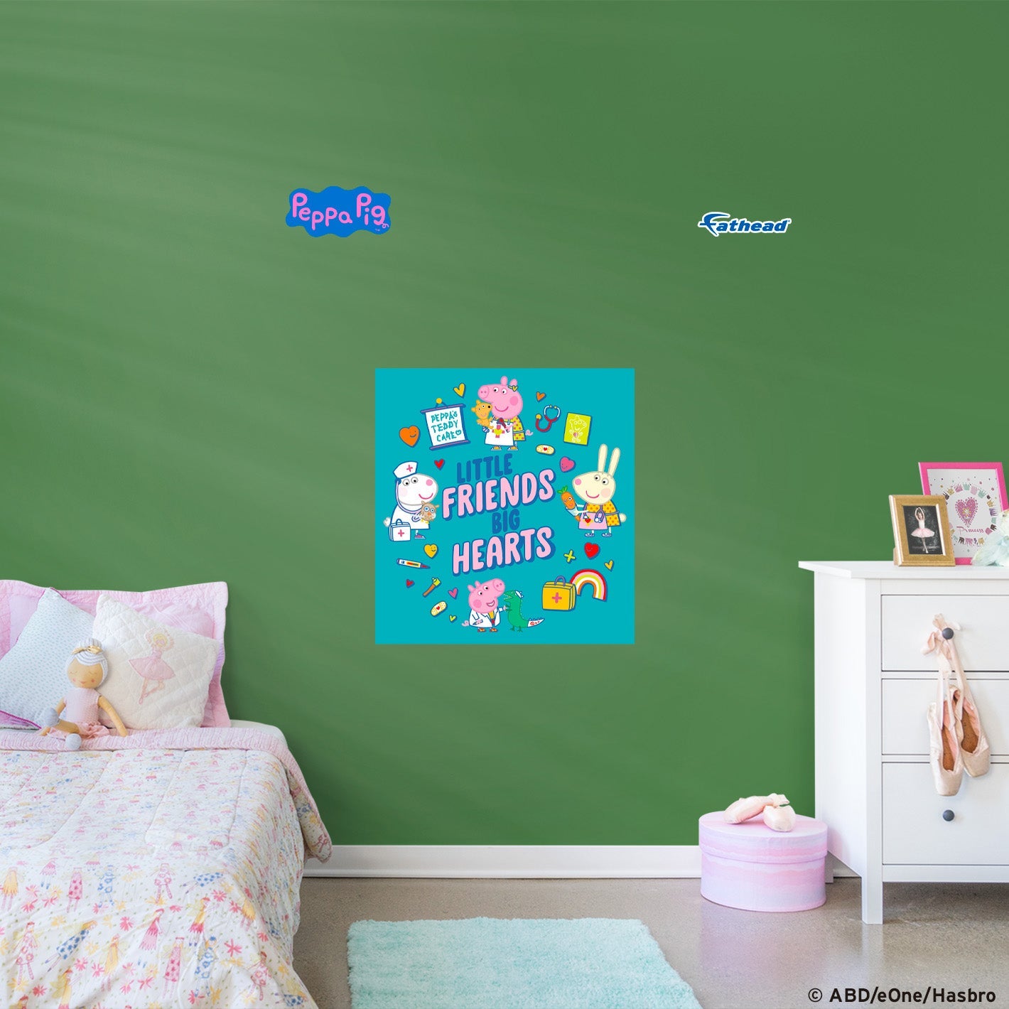 Peppa Pig: Peppa's Teddy Care Poster - Officially Licensed Hasbro Removable Adhesive Decal