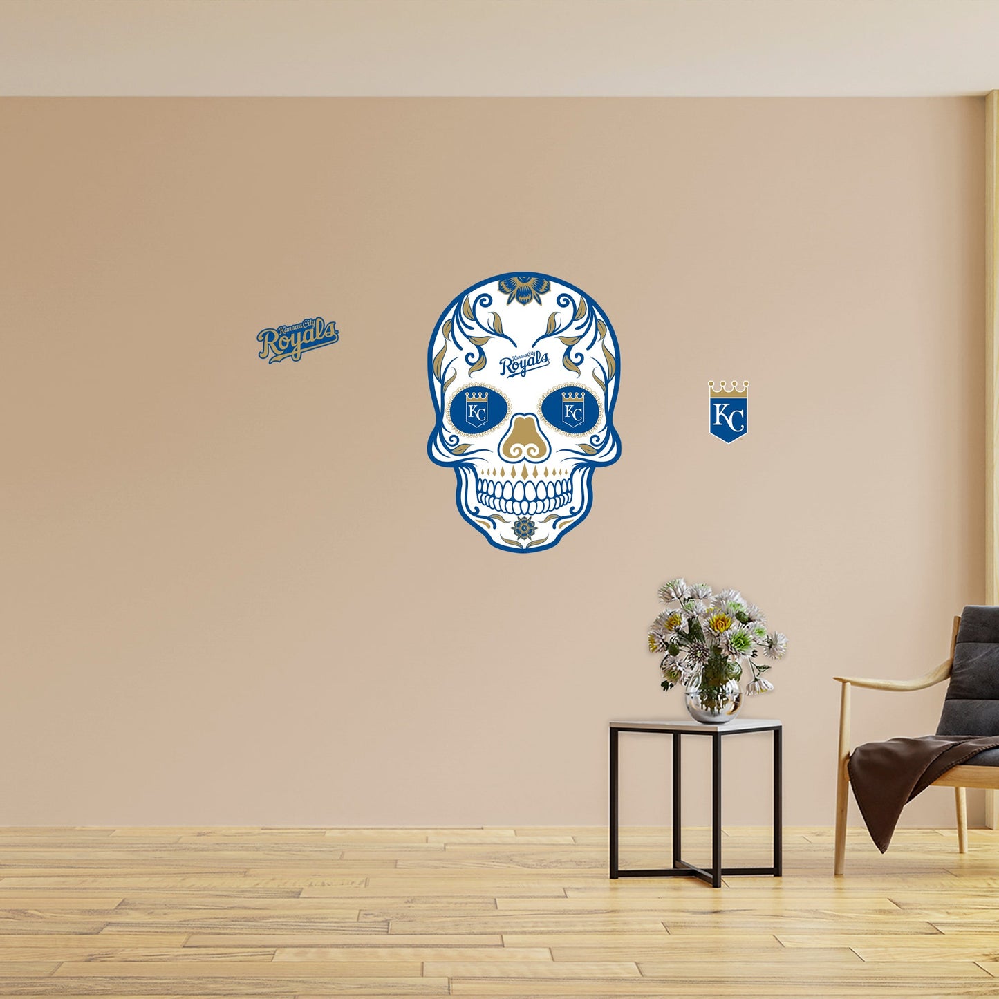 Kansas City Royals: Skull - Officially Licensed MLB Removable Adhesive Decal